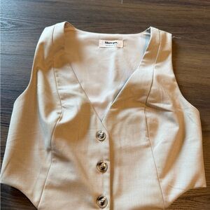 Showpo Beige Button-Up Women's Top